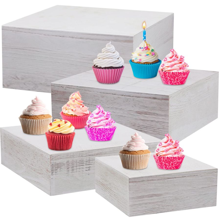 Set of 4 Large Wood Display Ri - огляд і ціна Display Risers Set