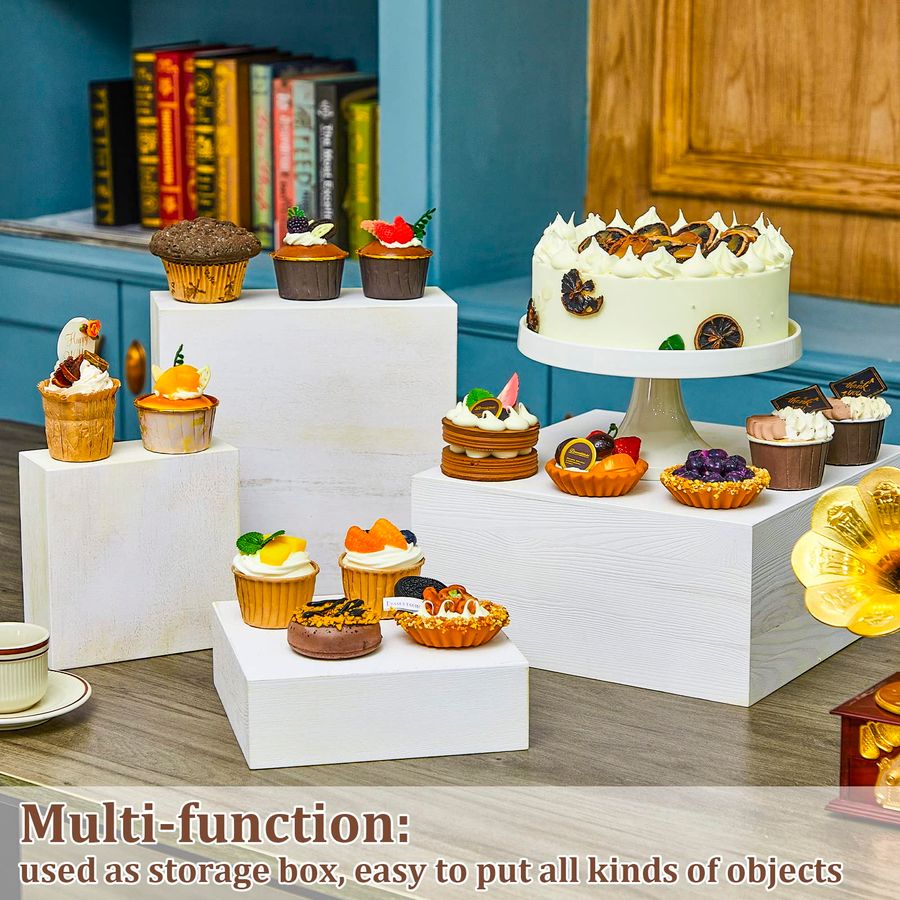 Set of 4 Large Wood Display Ri - огляд і ціна Display Risers Set