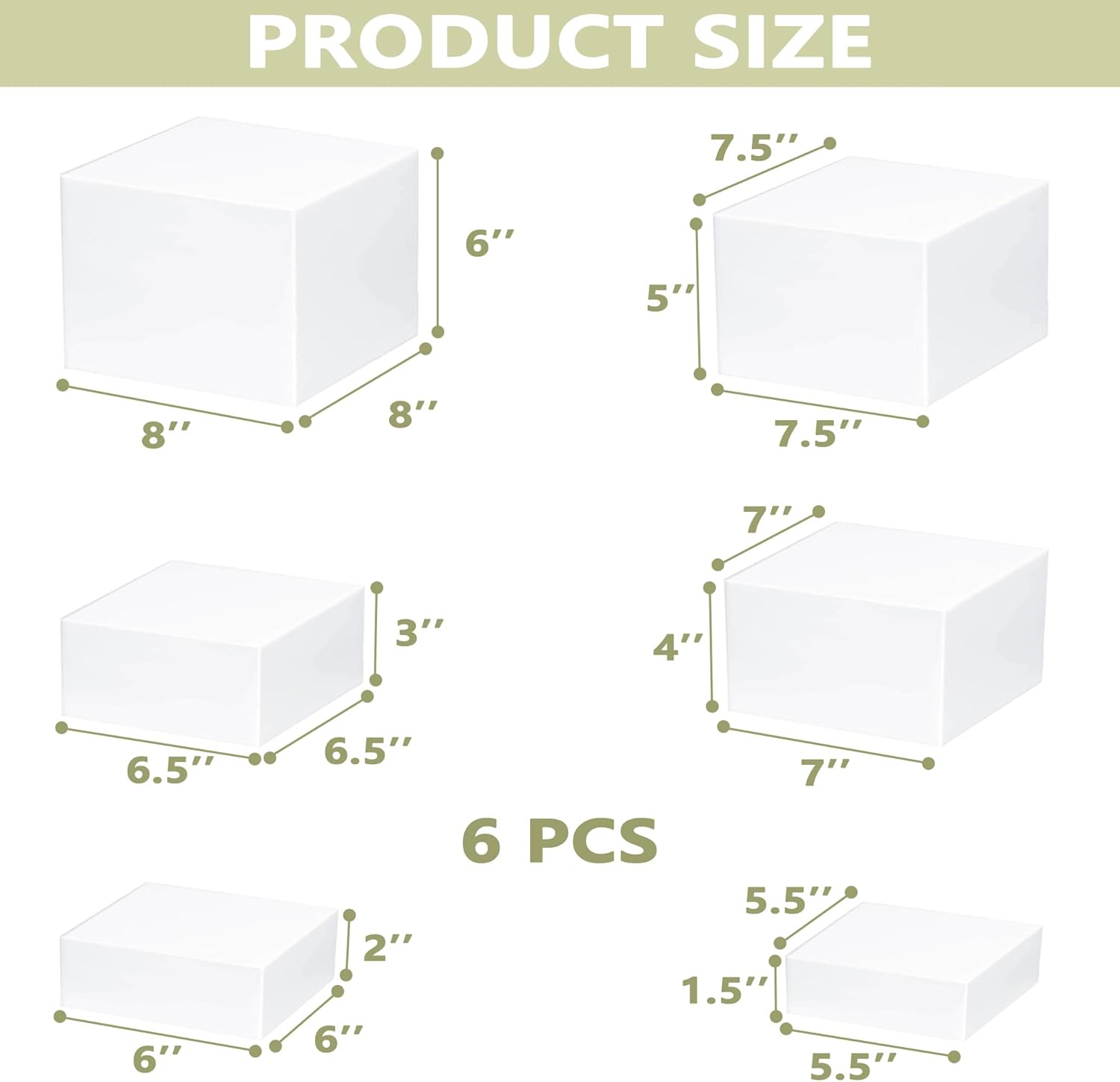 6-Piece Acrylic Display Risers - огляд і ціна Display Risers Set