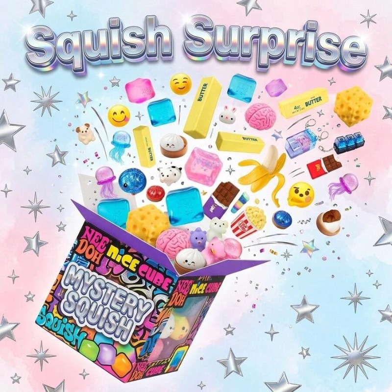 Holiday Squishy Mystery Blind  - огляд і ціна Mystery Box Blind Bag